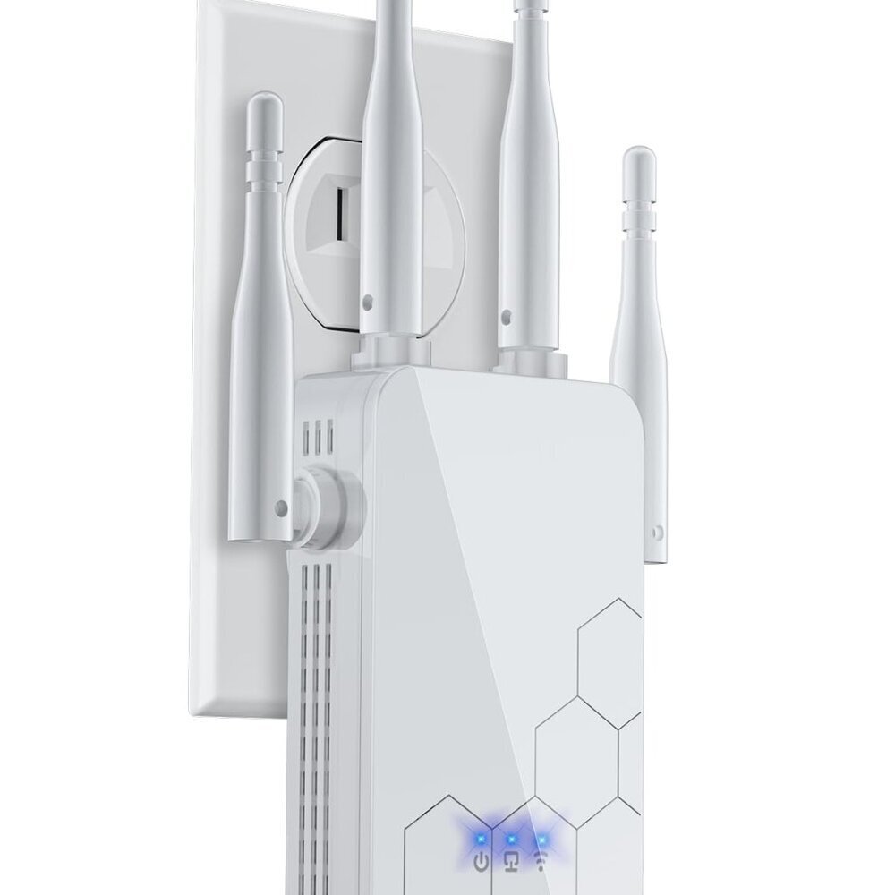 Long Range Wi-Fi Extender Repeater, 10,000 Sq Ft, White – New in Open Box - Picture 1 of 1